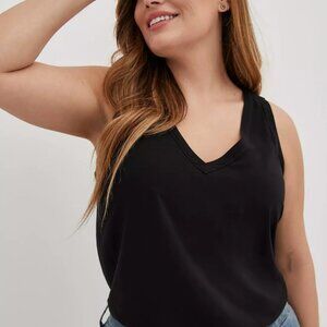 Torrid Challis Pleat Back Detail Tank Top